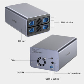 2 Bay External Hard Drive Enclosure