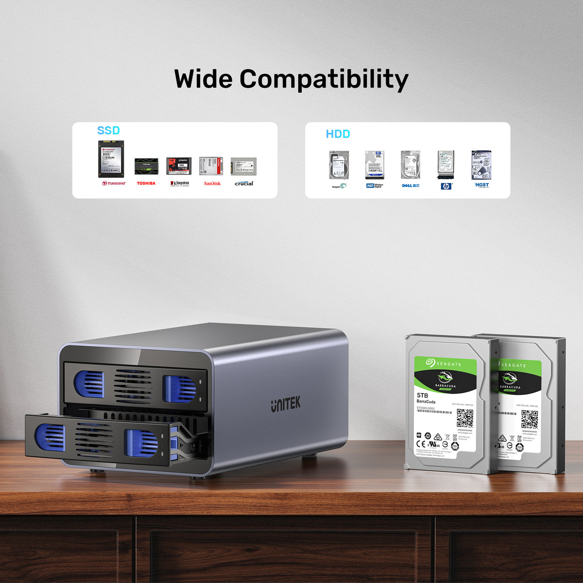 Multi Raid Box 2 Bay RAID External Hard Drive Enclosure