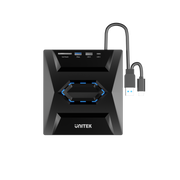 5-in-1 External Optical Drive with USB Hub | UNITEK