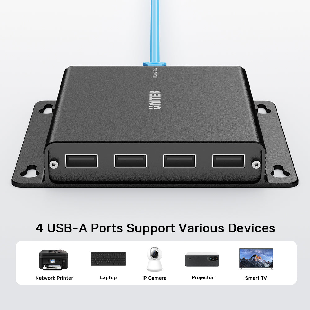 150M USB Extender Over Ethernet with 4-Port Hub