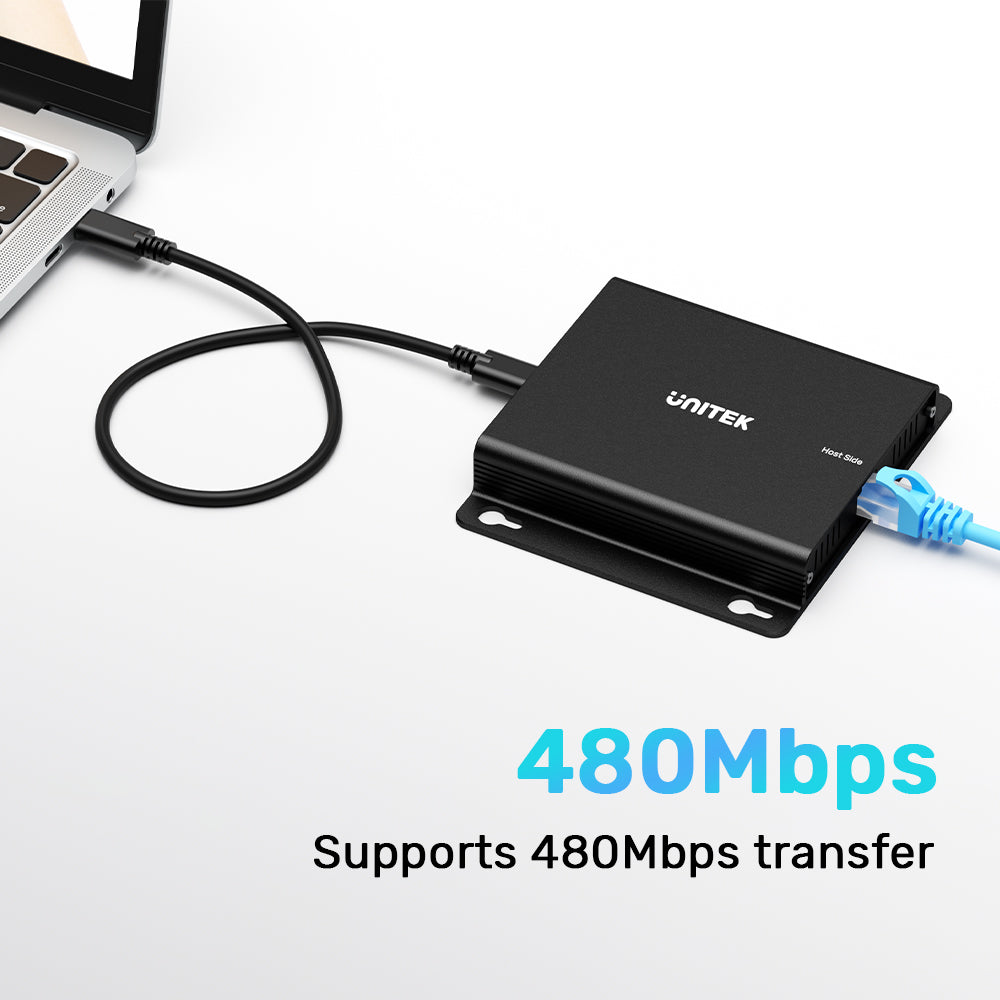150M USB Extender Over Ethernet with 4-Port Hub