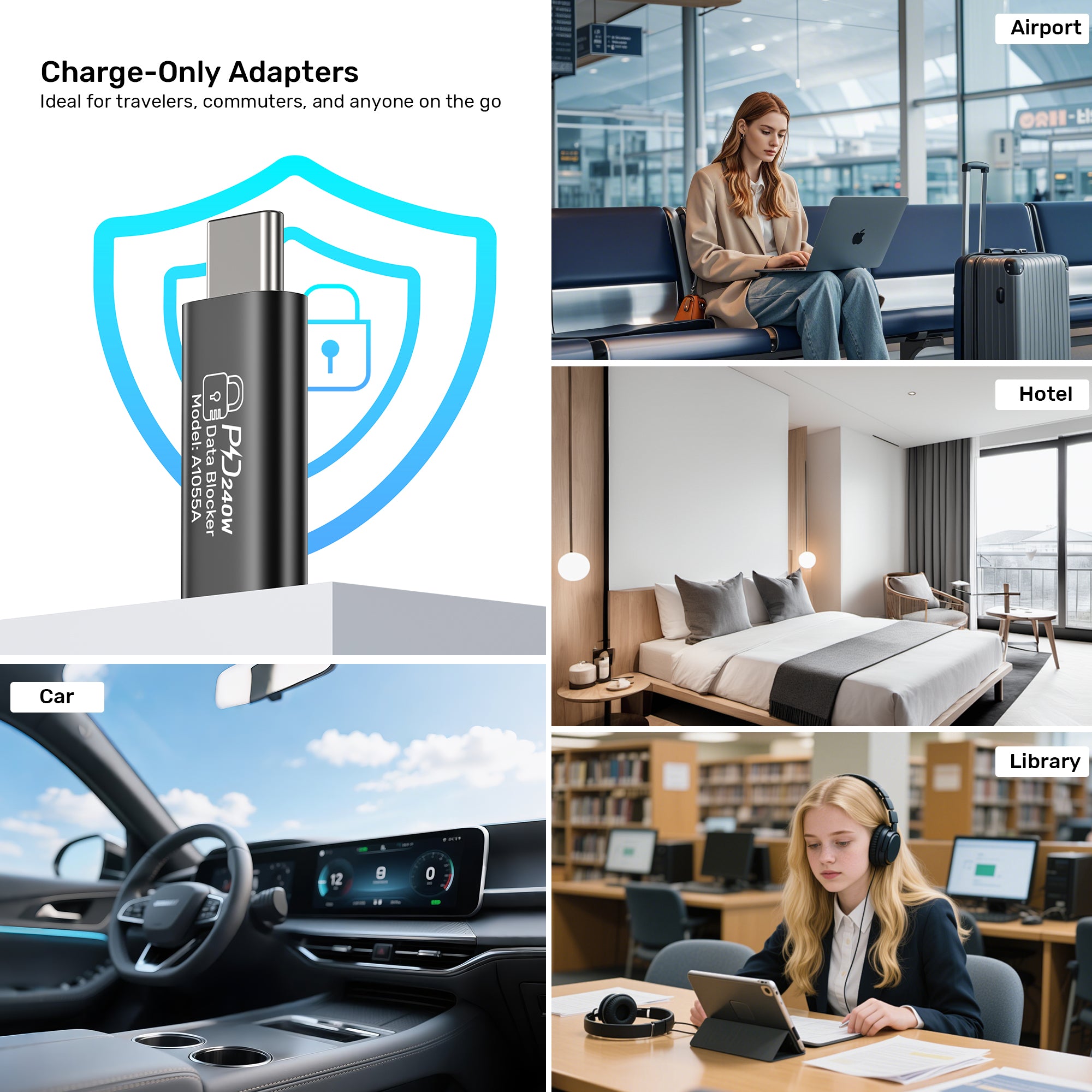 DataShield USB-C Data Blocker Adapter