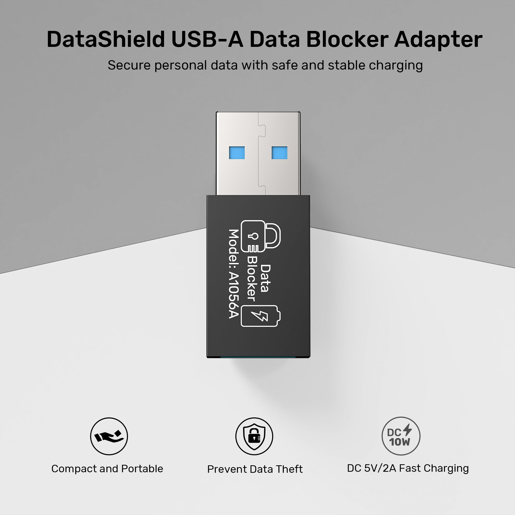 DataShield USB-A Data Blocker Adapter