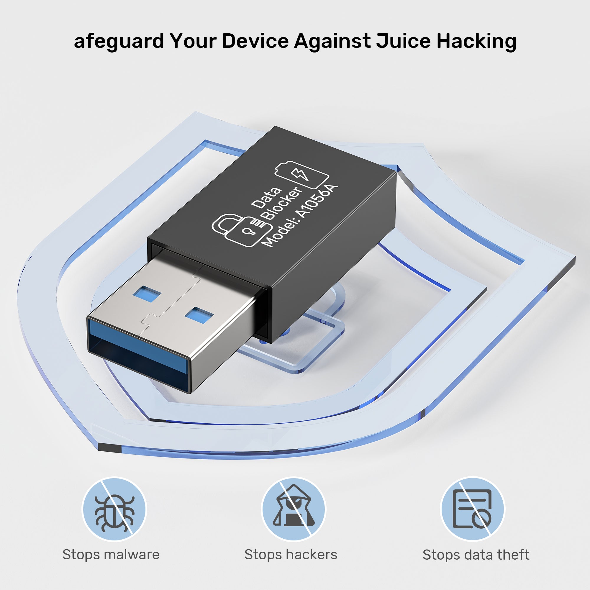 DataShield USB-A Data Blocker Adapter