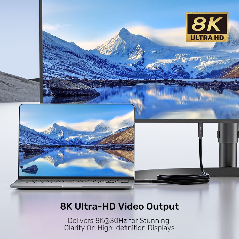 8K Fiber Optic Full-Featured USB-C Cable