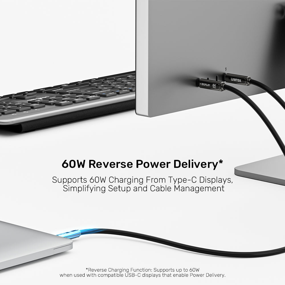 8K Fiber Optic Full-Featured USB-C Cable