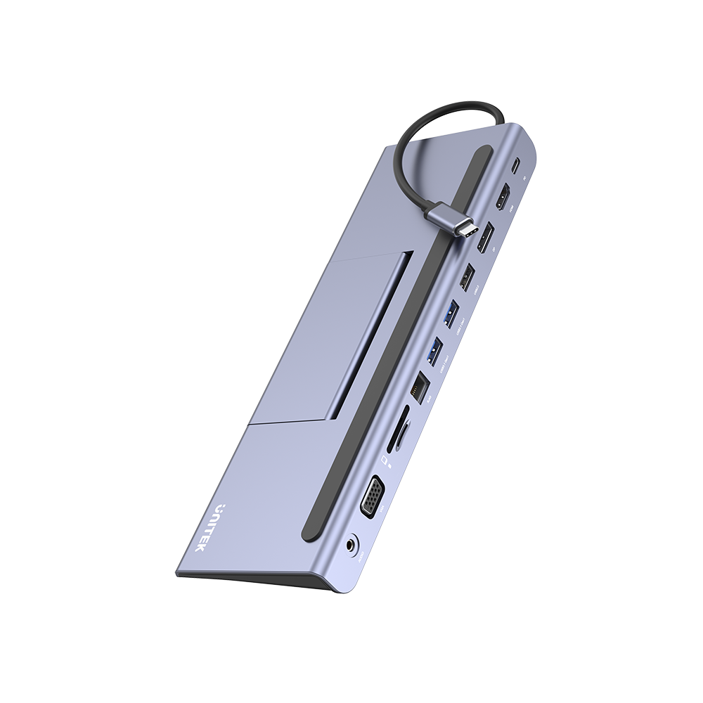 uHUB 11+ 11-in-1 USB-C Ethernet Hub with MST Triple Monitor, 100W Power Delivery and Dual Card Reader