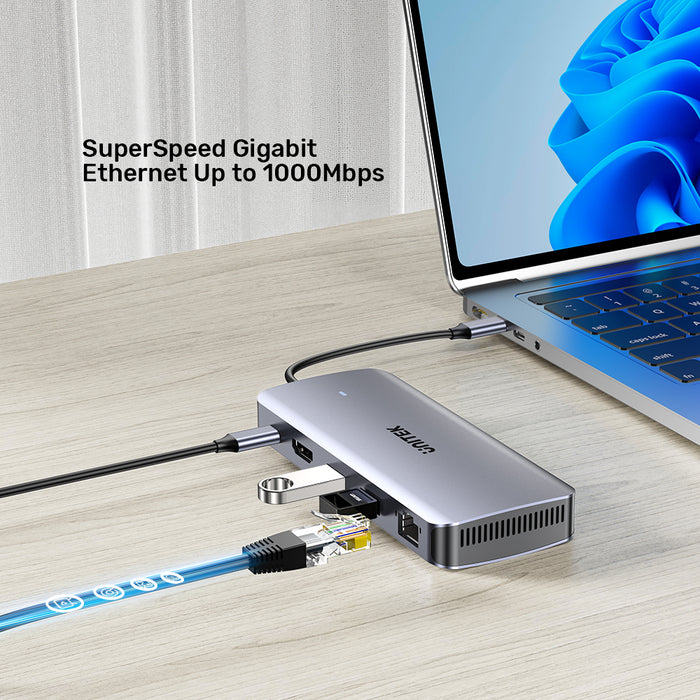 Hub M 6-in-1 USB-C Hub with M.2 SSD Enclosure | UNITEK