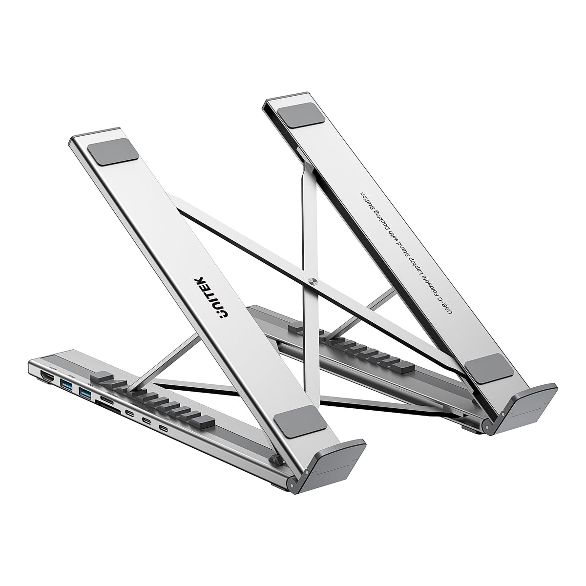 USB-C Foldable Laptop Stand with Docking Station