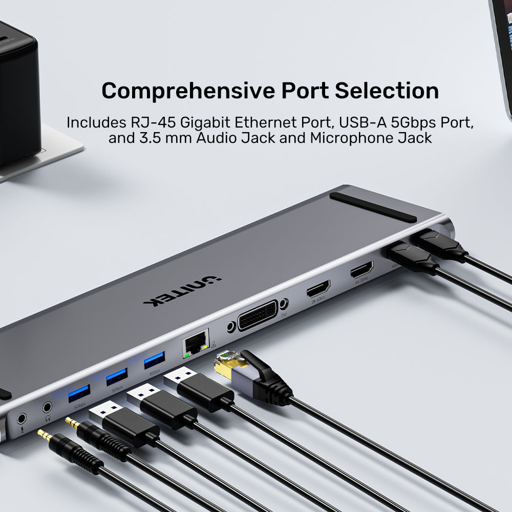 uHUB11+ USB-C DisplayLink 4K Docking Station | UNITEK