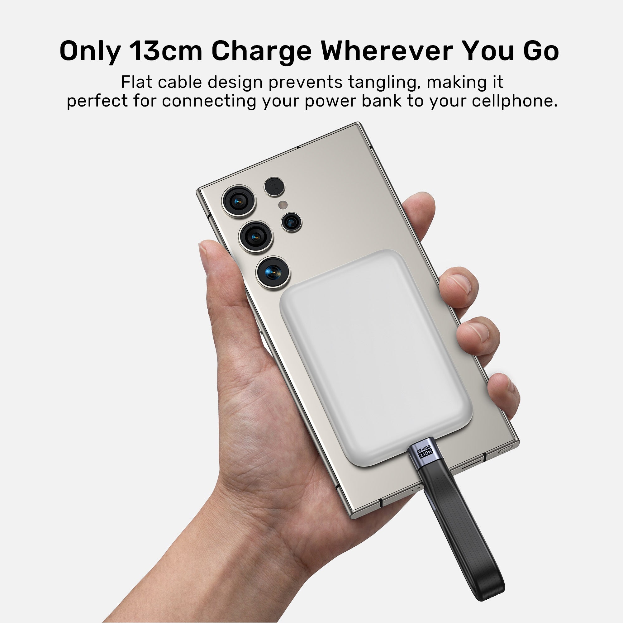 Full-Featured USB4 Keychain Cable with 240W PD