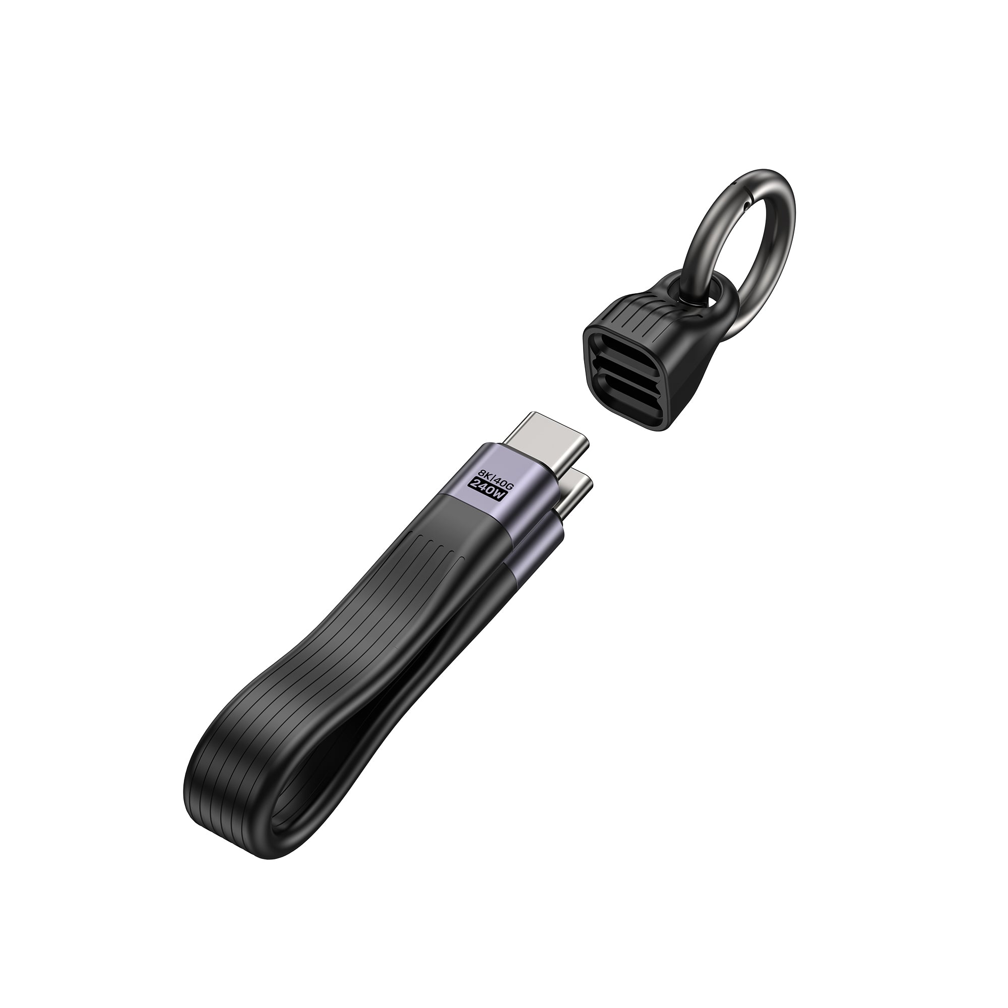 Full-Featured USB4 Keychain Cable with 240W PD