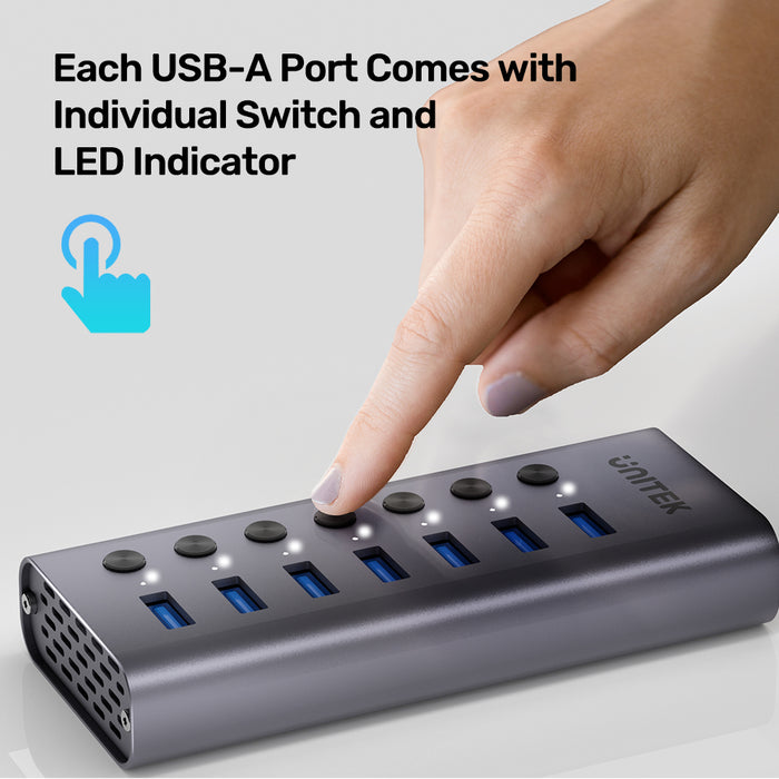 Switch Hub Script 7-in-1 Individual Switches Hub | UNITEK