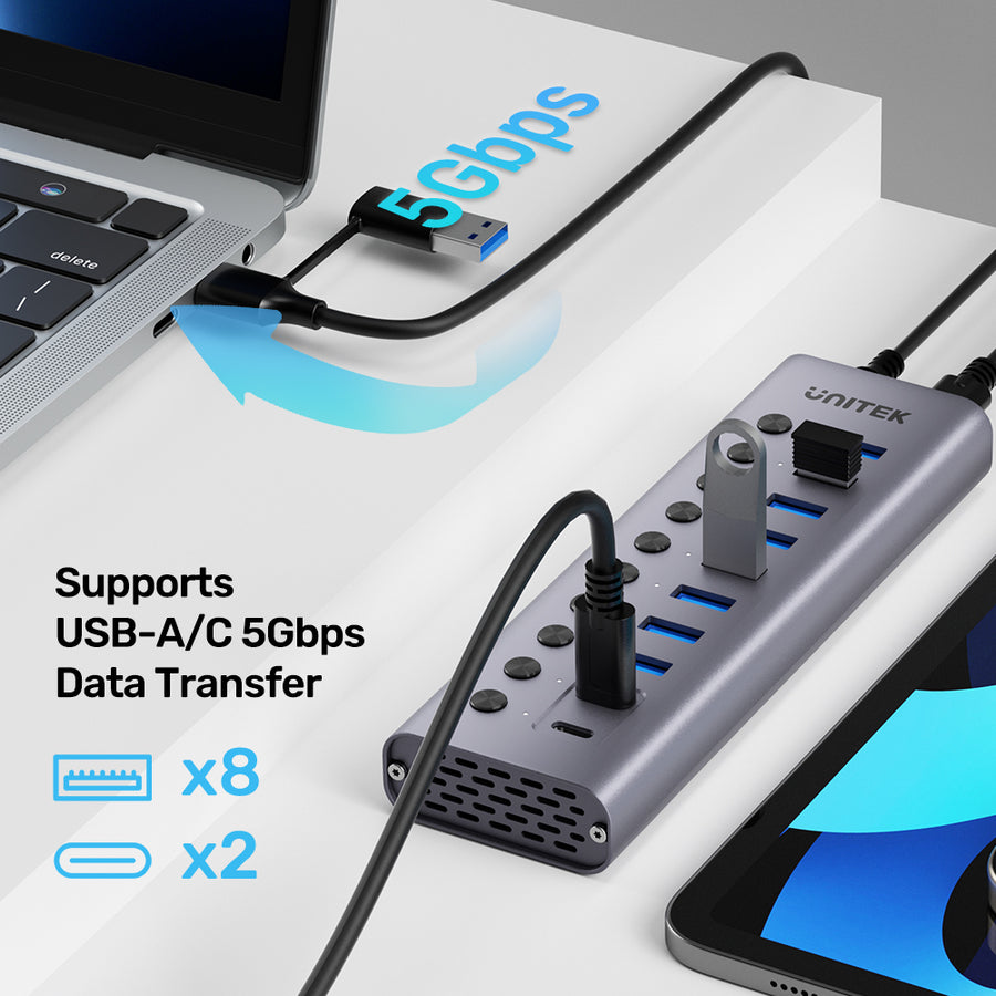 10-in-1 Individual Switches Hub | UNITEK