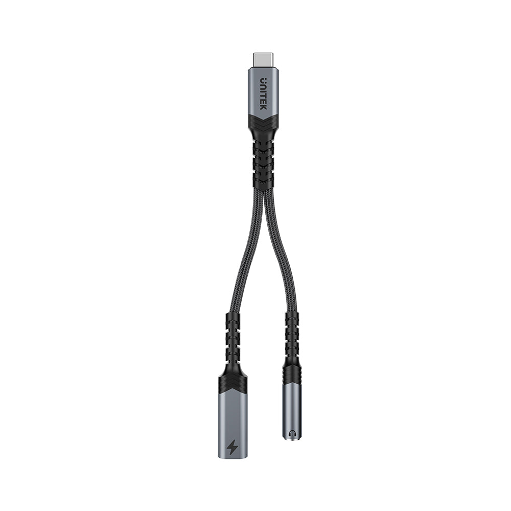 USB-C to 3.5mm Audio and PD Charging Adapter