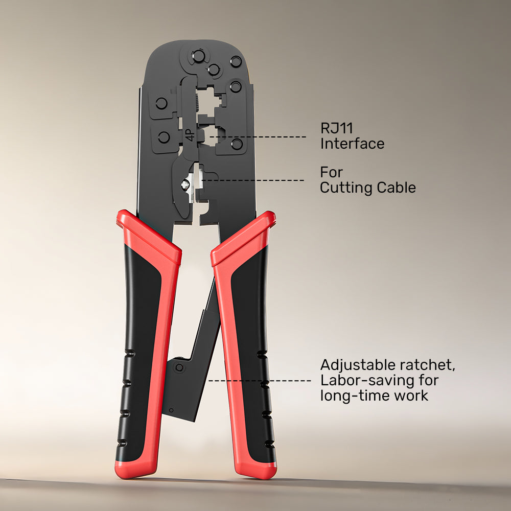 4P/6P/8P Multi-Function Ratchet Network Cable Crimping Tool