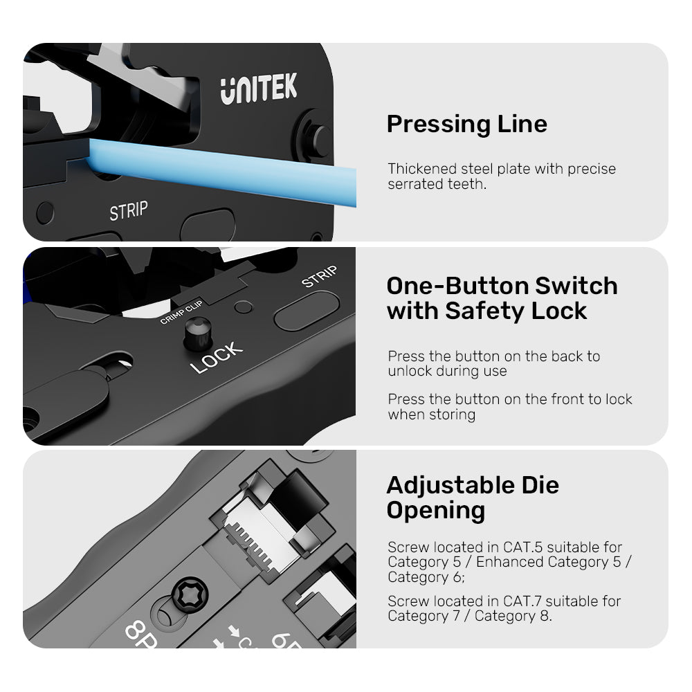 Multi-Function Network Cable Crimping Tool