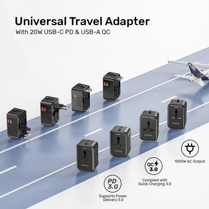 20W Universal Travel Adapter | UNITEK