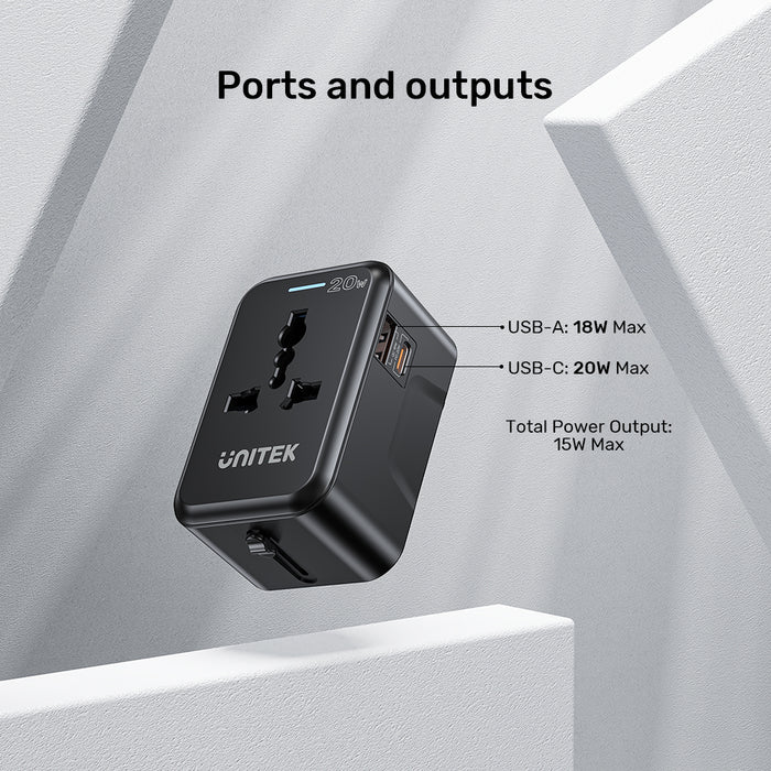 20W Universal Travel Adapter | UNITEK
