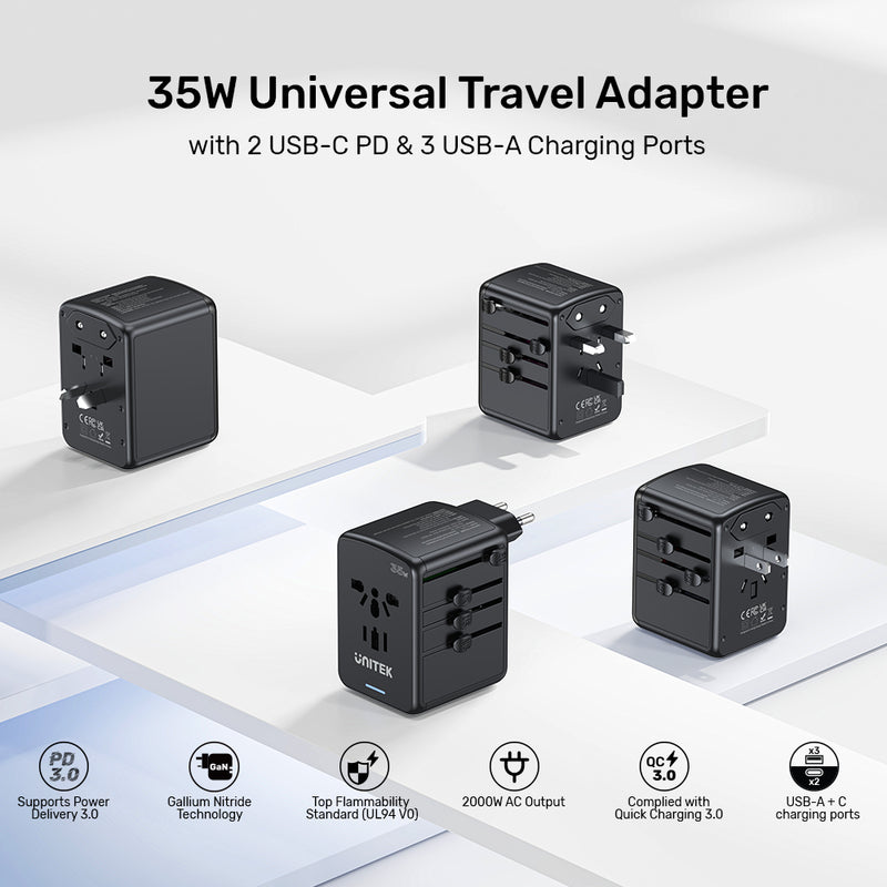 35W Universal Travel Adapter | UNITEK