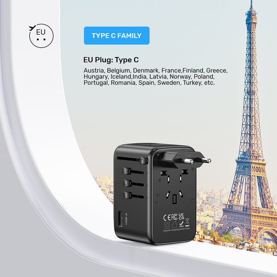 GaN 100W Universal Travel Adapter | UNITEK