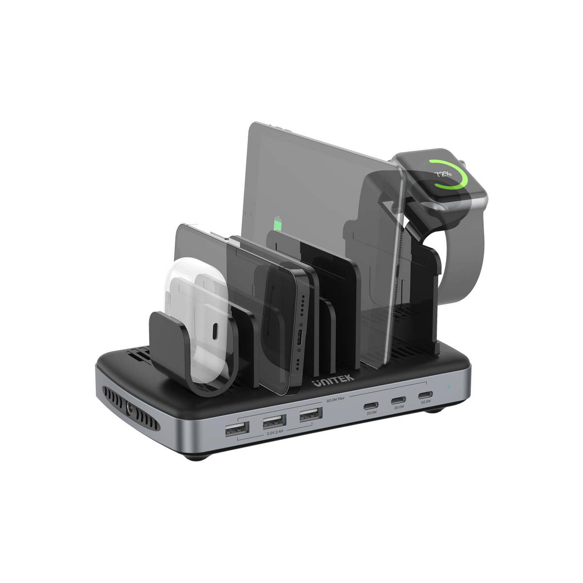 uCharge Station HP6 Multi-Device Charging Station with Wide Compatibility