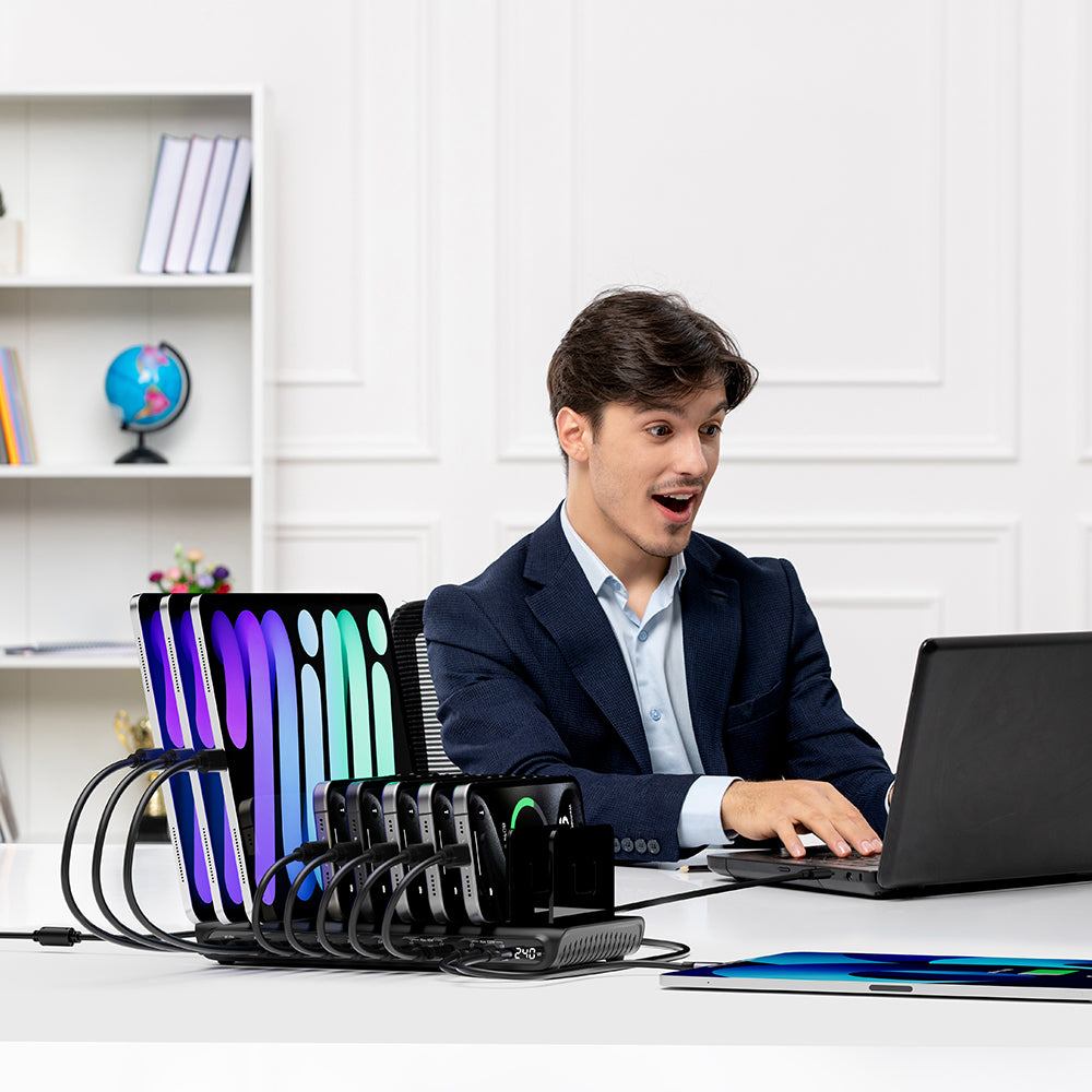 uCharge 240W 10-Port USB Smart Charging Station