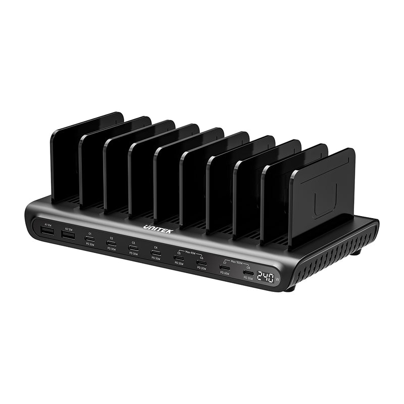 uCharge 240W 10-Port USB Smart Charging Station | UNITEK