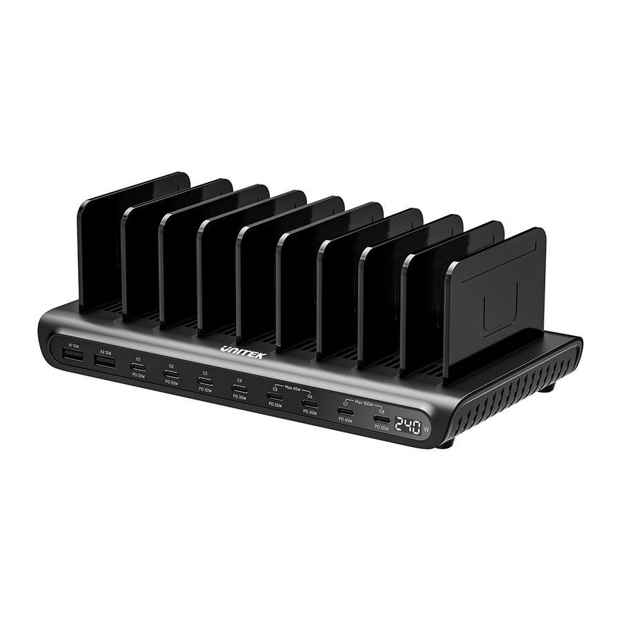 uCharge 240W 10-Port USB Smart Charging Station | UNITEK