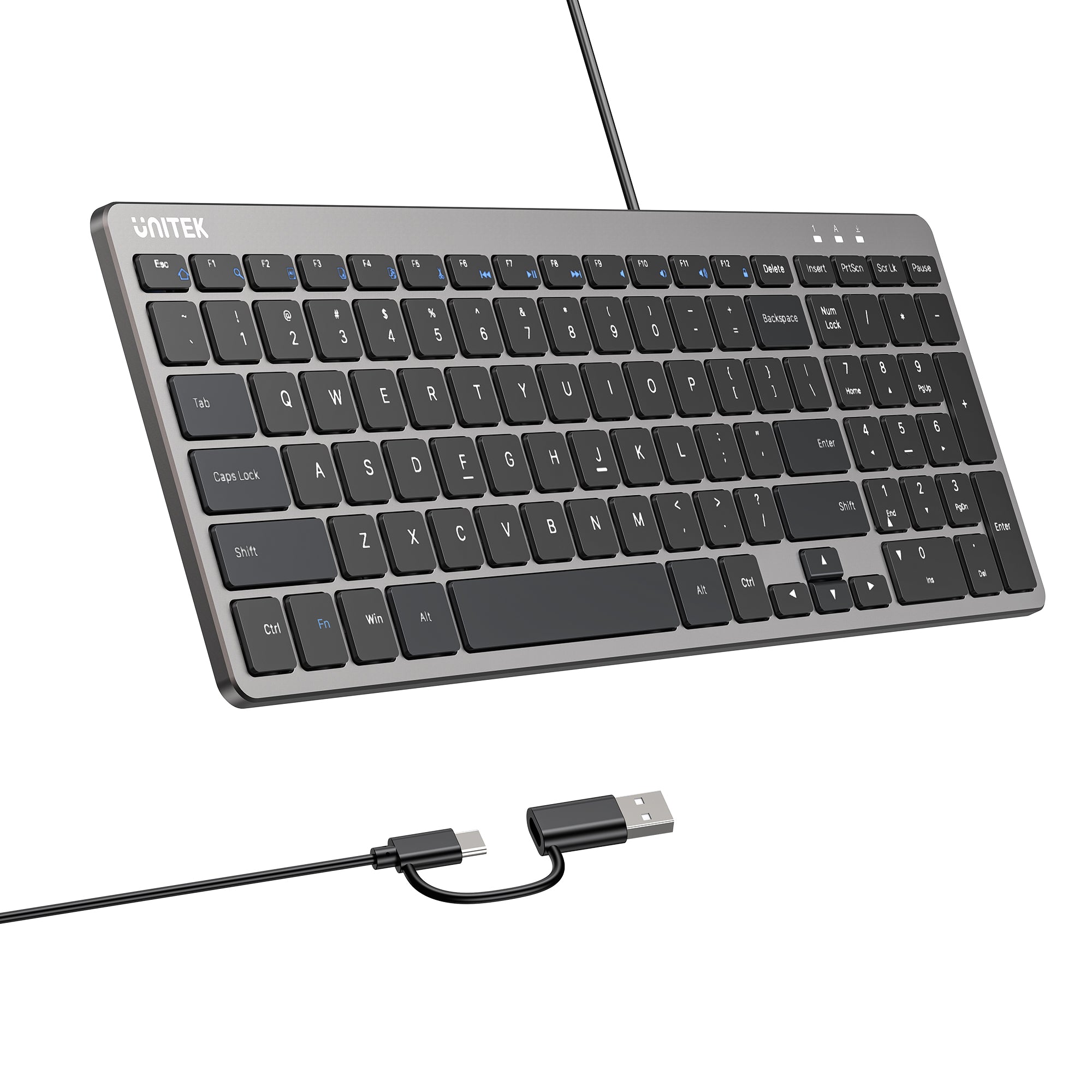 SlimTap Ultra Light Wired Keyboard with 99 keys
