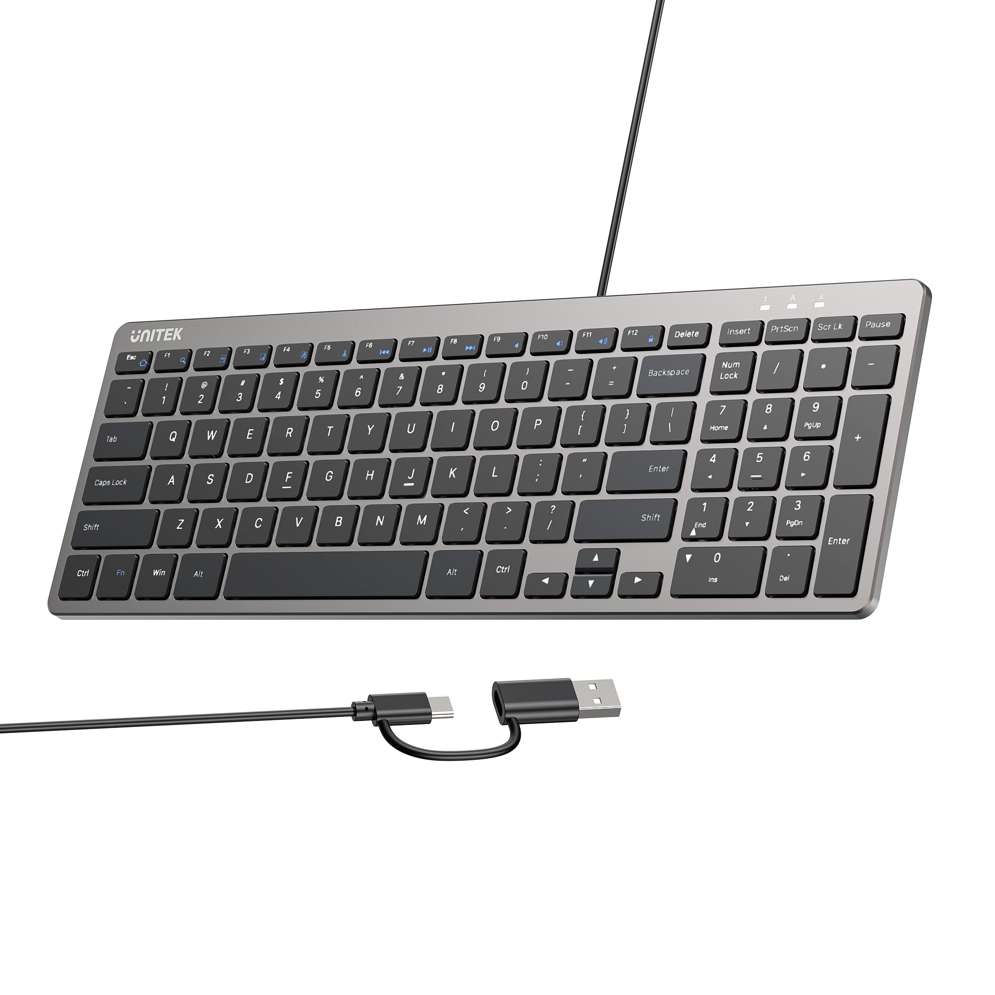 SlimTap Ultra Light Wired Keyboard with 99 keys