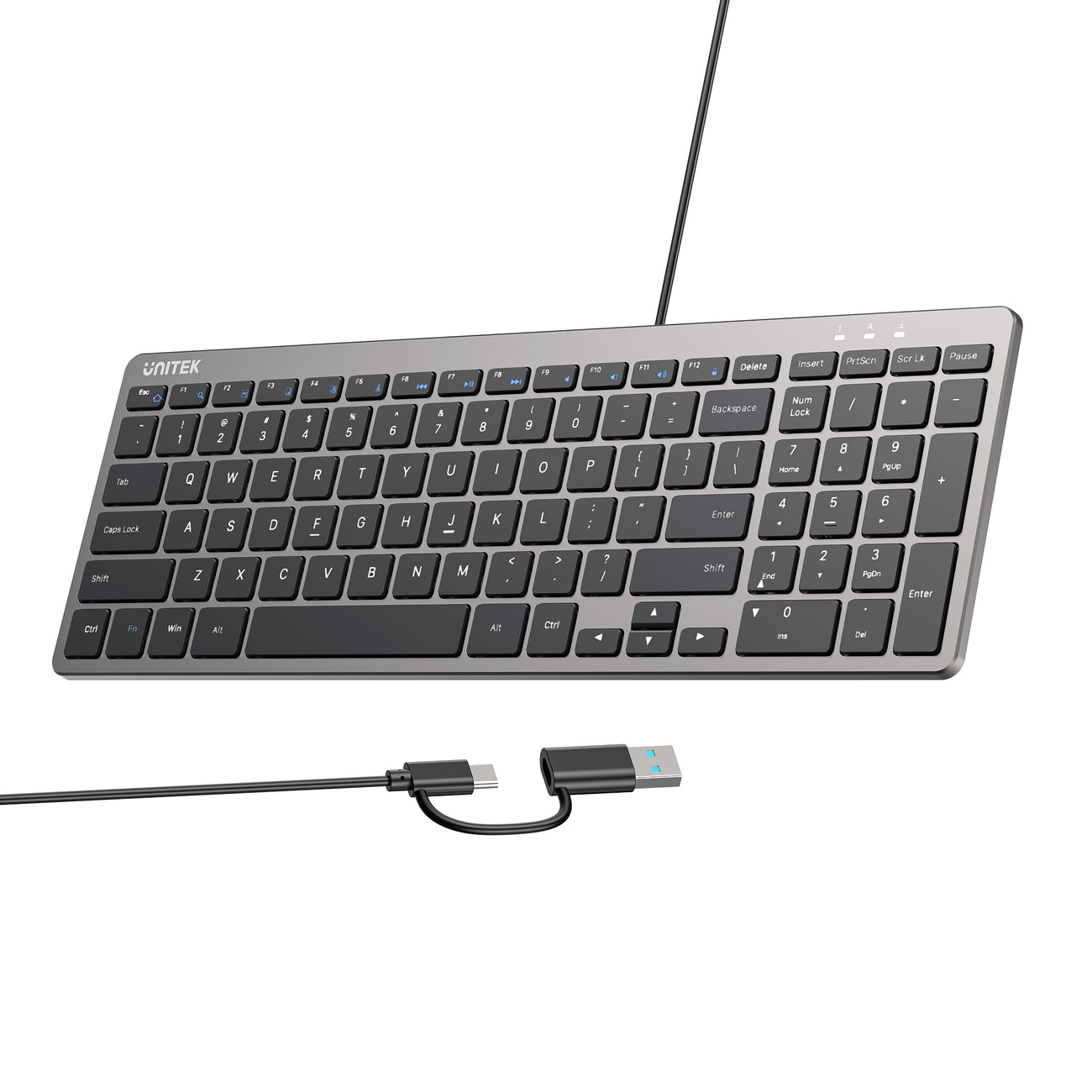 SlimTap Ultra Light Wired Keyboard with 99 keys | UNITEK