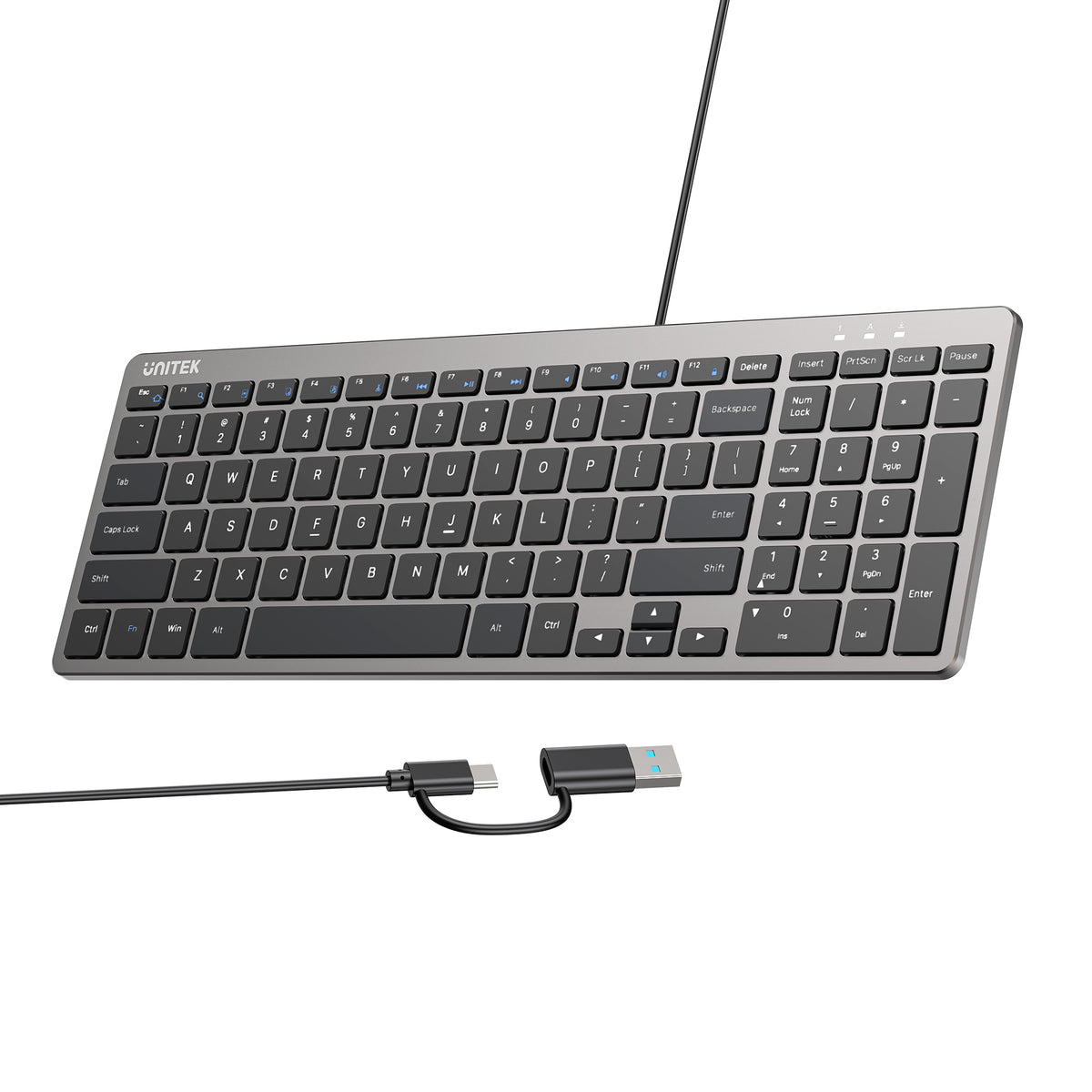 SlimTap Ultra Light Wired Keyboard with 99 keys | UNITEK