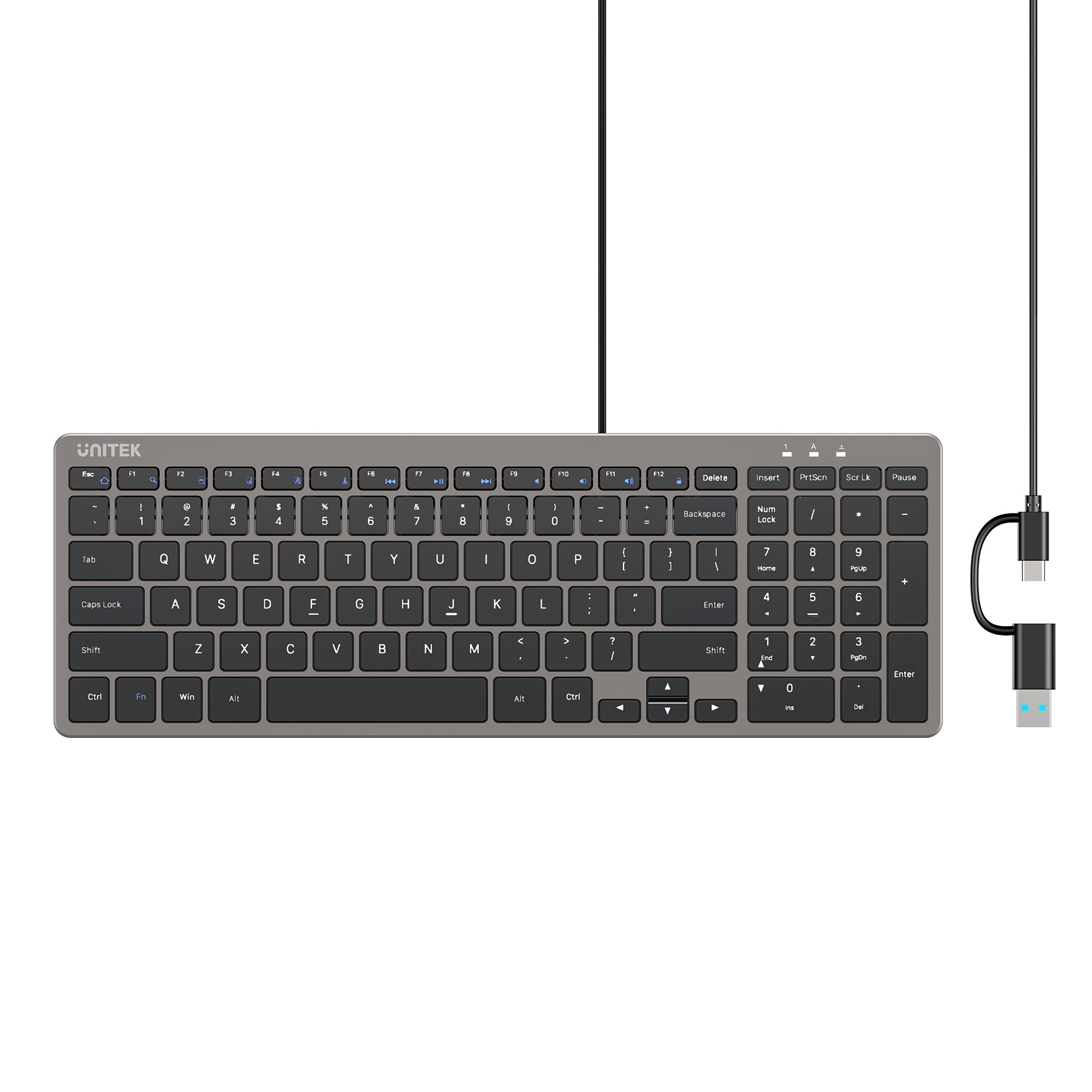 SlimTap Ultra Light Wired Keyboard with 99 keys