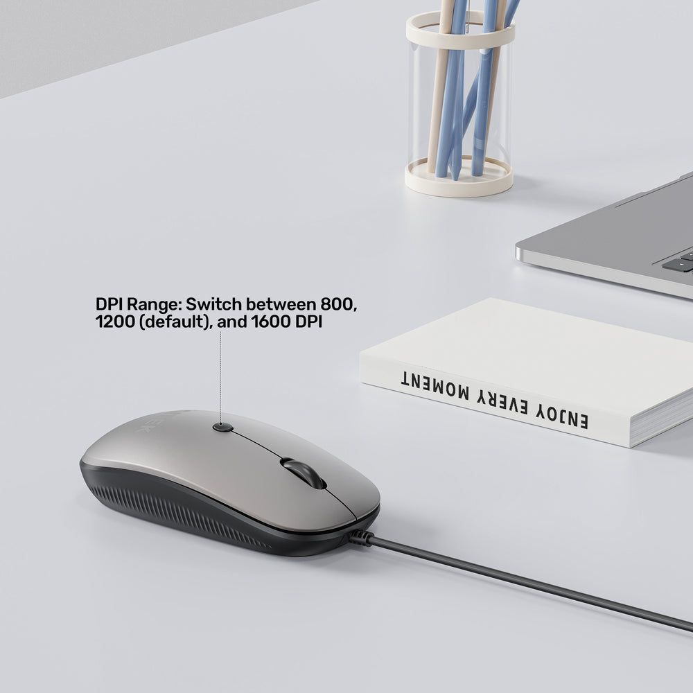 SlimTrack Wired Optical Mouse | UNITEK