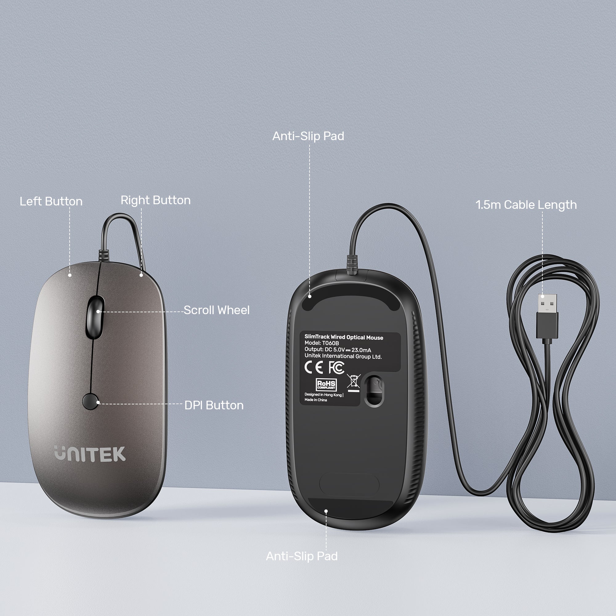 SlimTrack Wired Optical Mouse