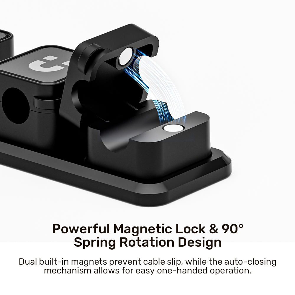 SnapHold Magnetic Cable Clips with Base