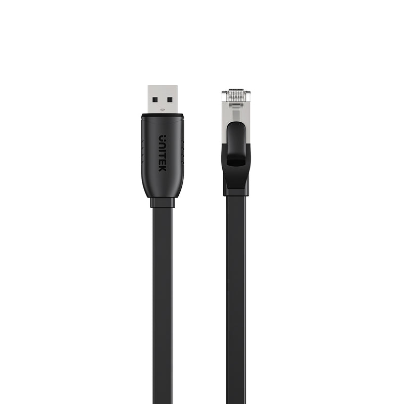 USB 2.0 to RJ45 Console Rollover Flat Cable | UNITEK