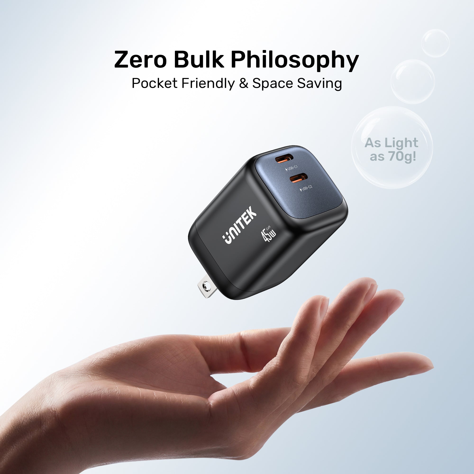 Zeno 45W GaN Wall Charger