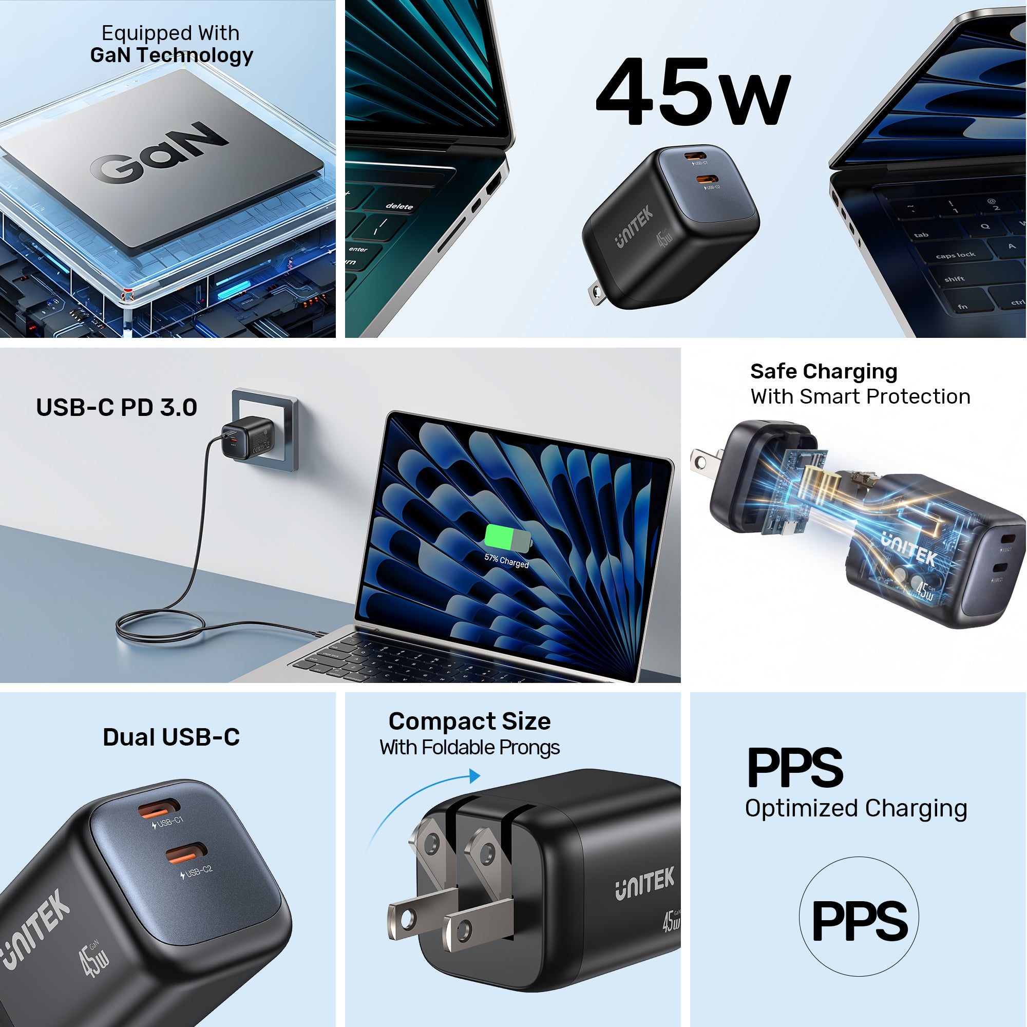 Zeno 45W GaN Wall Charger