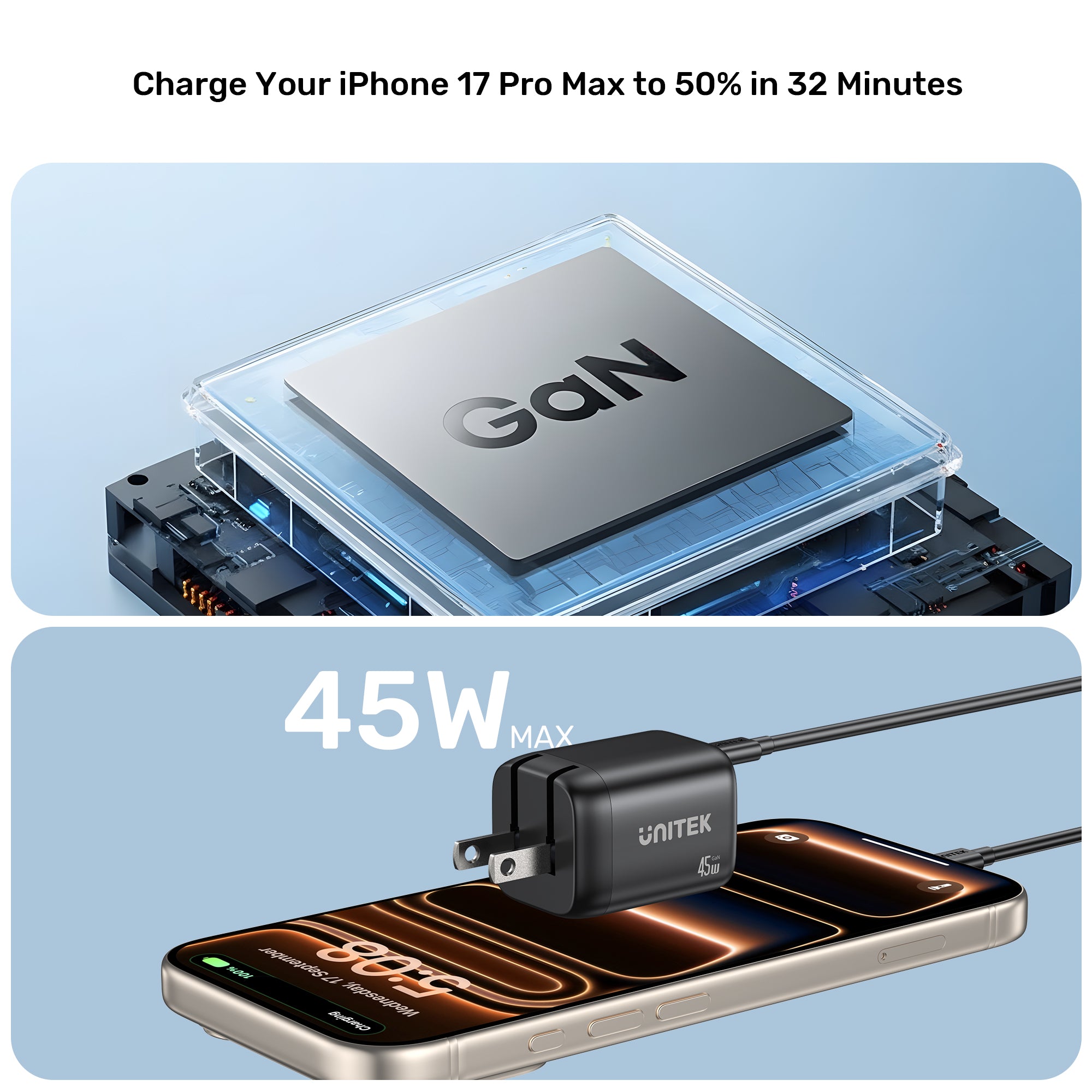 Zeno 45W GaN Wall Charger