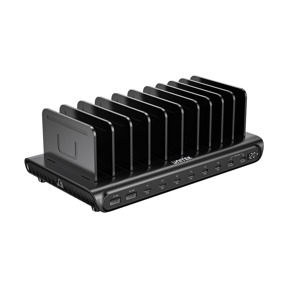 uCharge 120W 10-Port USB Smart Charging Station | UNITEK