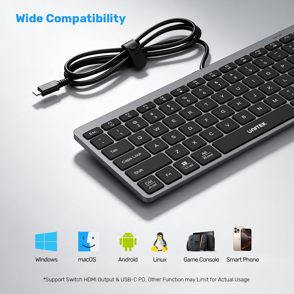 7-in-1 USB-C Multi-function Keyboard Hub | UNITEK