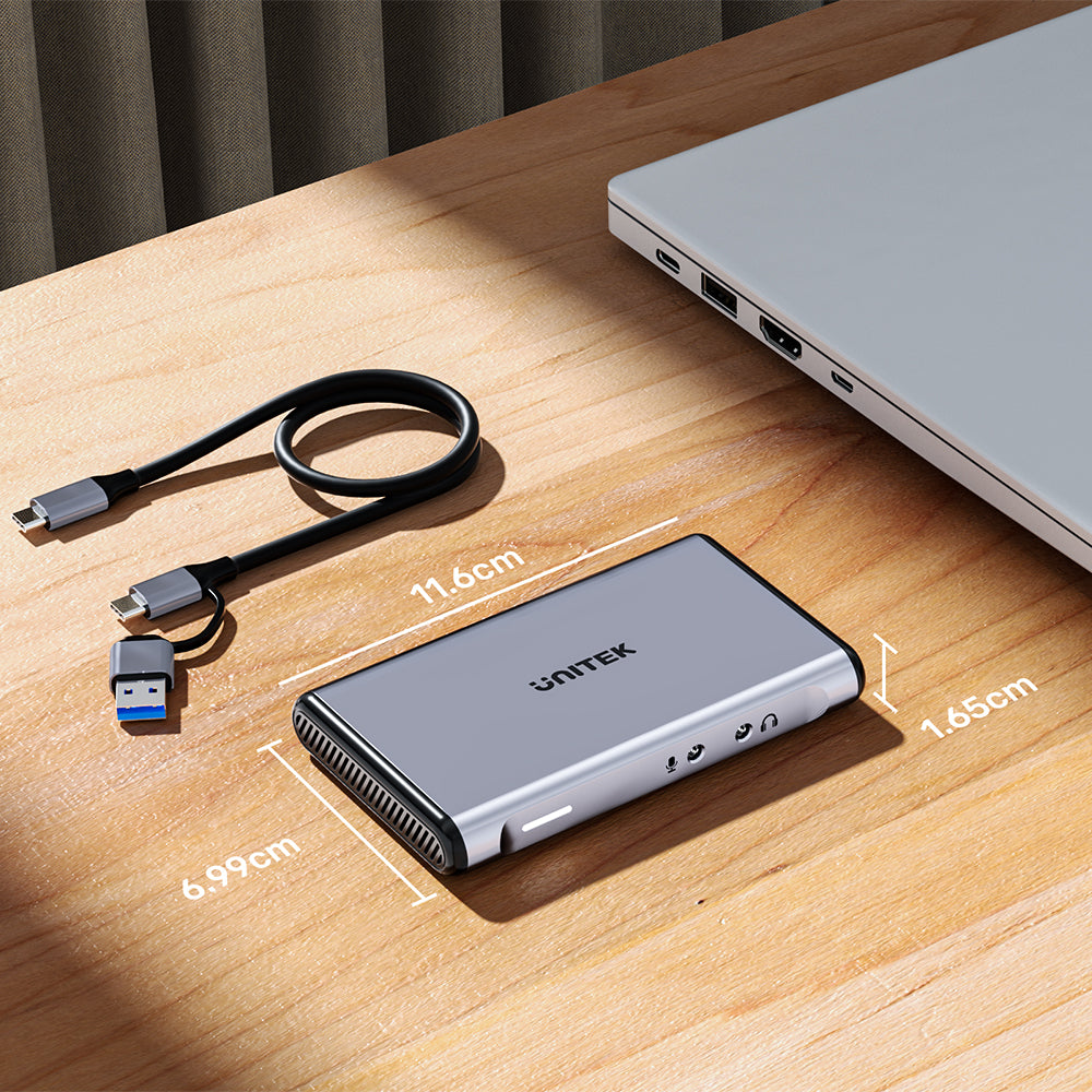 4K@60Hz Video Capture Card (Dual 4K HDMI Loop-out)
