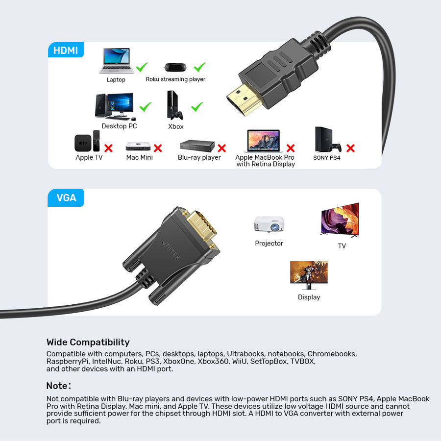 HDMI to VGA Cable | UNITEK