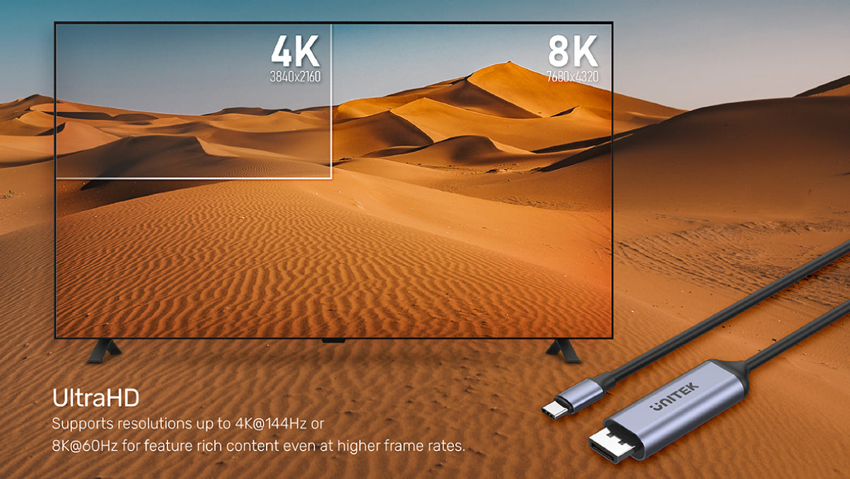 USB-C to DisplayPort1.4 Cable 1.8M