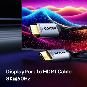 DisplayPort 1.4 to HDMI 8K Cable