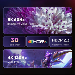 DisplayPort 1.4 to HDMI 8K Cable