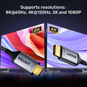 DisplayPort 1.4 to HDMI 8K Cable