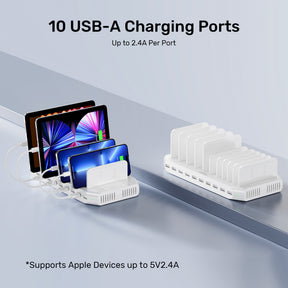 60W 10 Port USB Charging Station